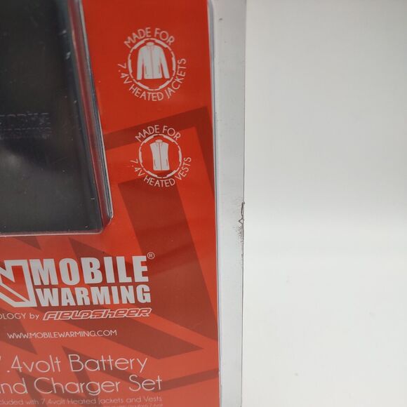 NEW Mobile Warming 7.4V 2250Mah Black USB Clamshell Battery and Cable Set - Picture 3 of 3